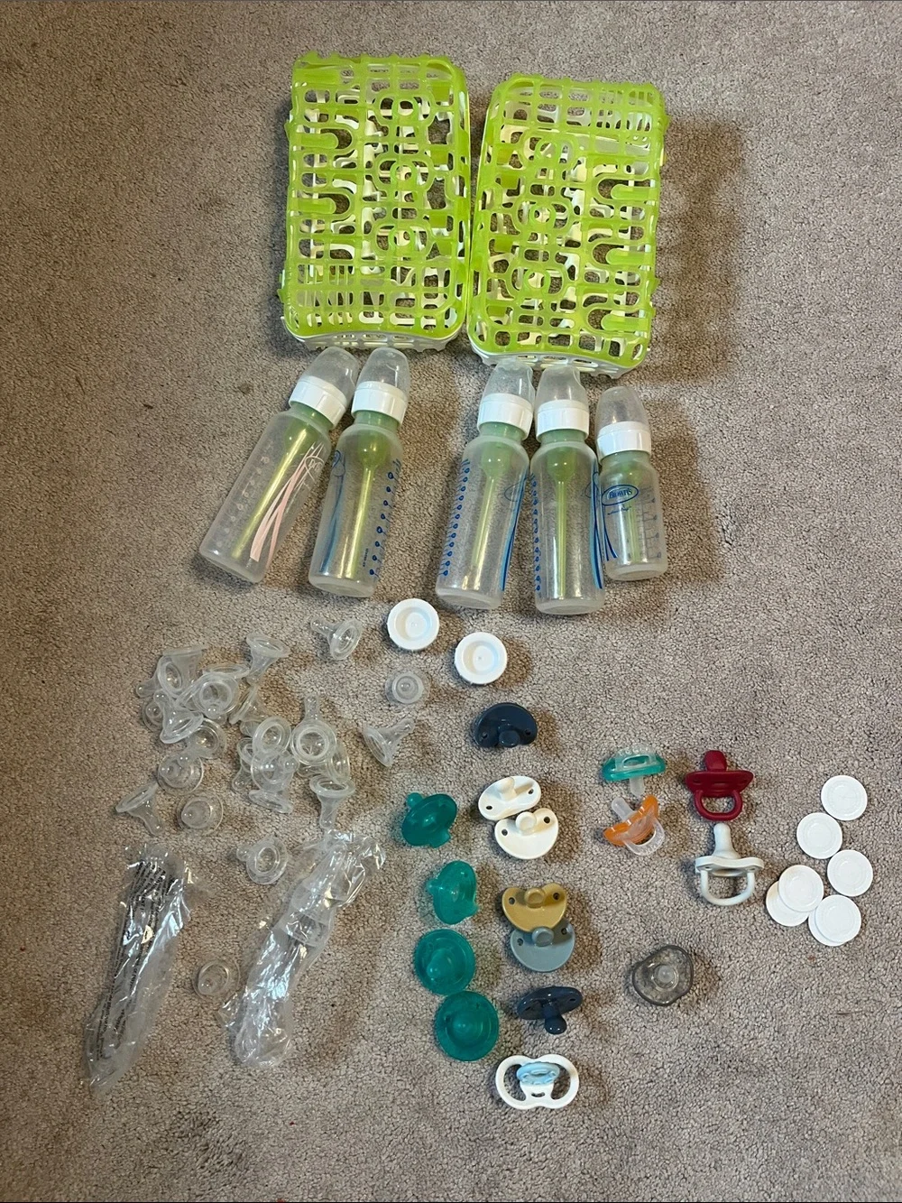 Dr. Brown bottles and assorted binkies